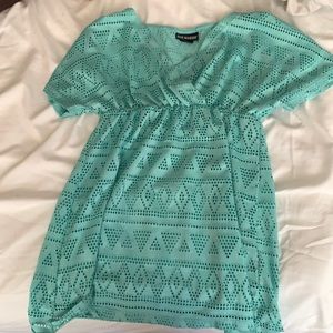 A cute teal cover up for girls size: 7-8
